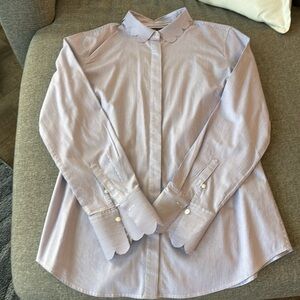 Women’s Banana Republic scalloped button down shirt, size 12
